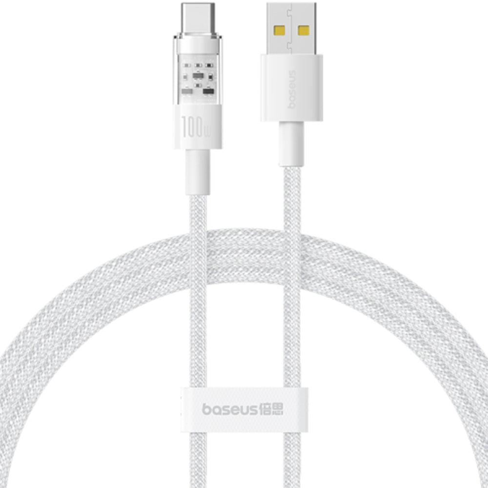 Baseus - Data Cable Gem (P10373002211-01) - USB to Type-C, Super Fast Charging 100W, 2m - Moon White