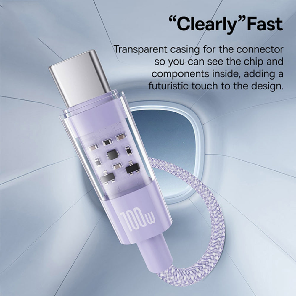 Baseus - Data Cable Gem (P10373001511-00) - USB-C to Lightning, Fast Charging 20W, 1m - Nebula Purple