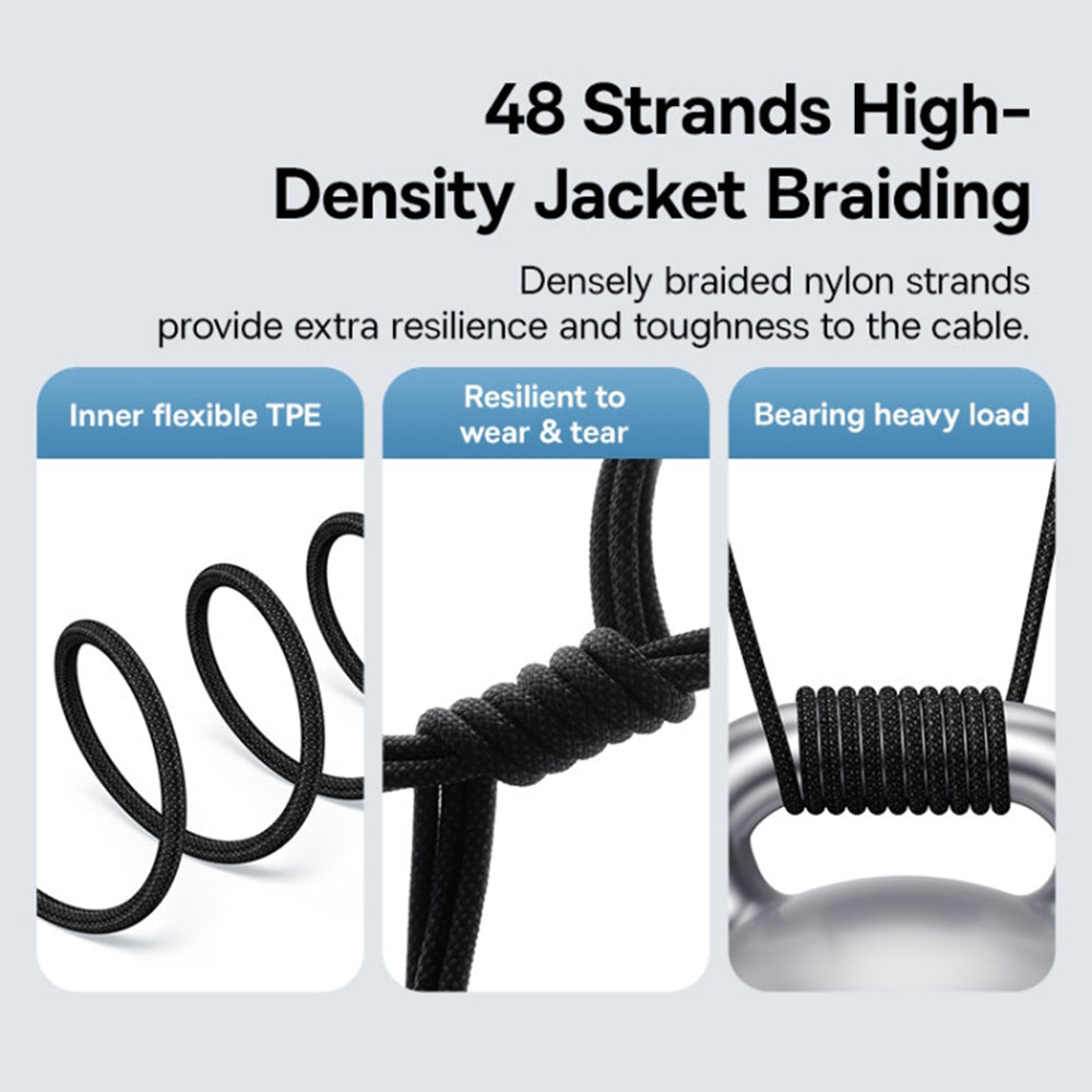 Baseus - Data Cable Gem (P10373001111-00) - USB-C to Lightning, Fast Charging 20W, 1m - Cluster Black