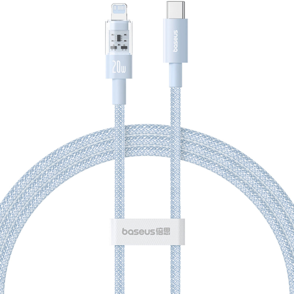 Baseus - Data Cable Gem (P10373001311-01) - USB-C to Lightning, Fast Charging 20W, 2m - Galaxy Blue