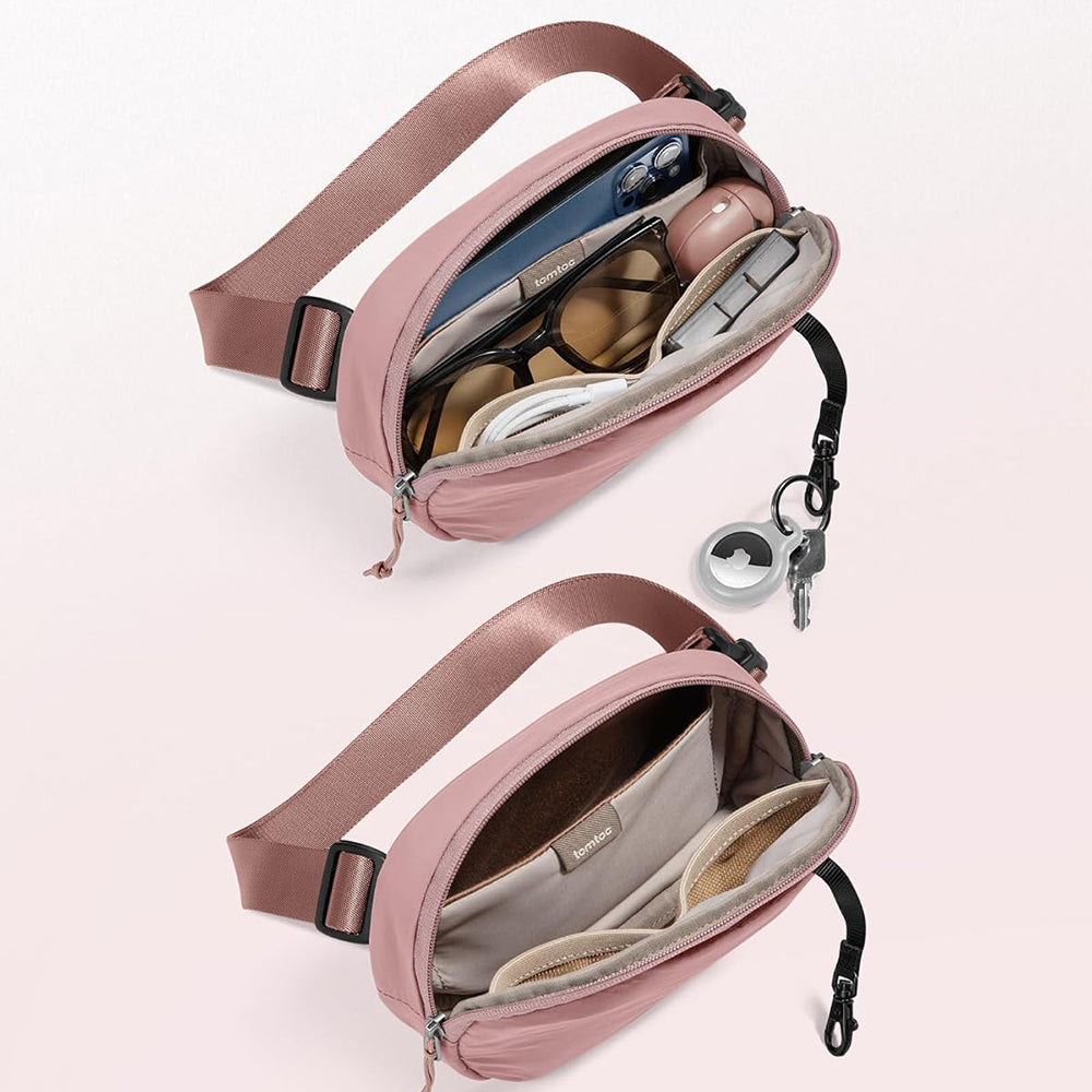 Tomtoc - Waist Bag T32 (T32S1P1) - with Belt for Recreational Activity, Fitness - Pink