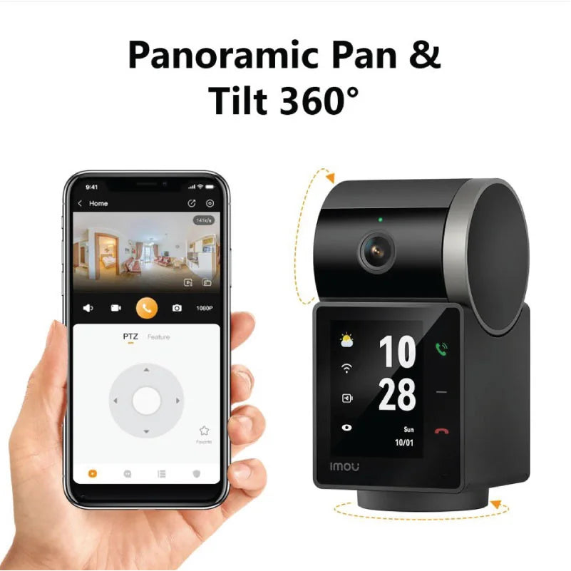 Imou - Indoor Wi-Fi Camera REX VT PRO (IPC-S2VBP-5M0WR) - 5MP, Night Vision, Human Detection, 2000mAh - White