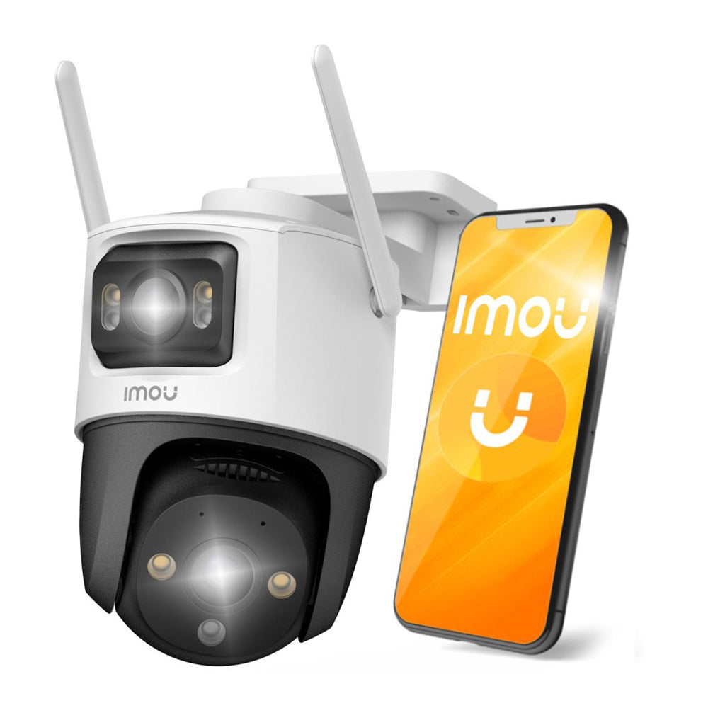Imou - Outdoor Camera Cruiser Dual (IPC-S7XP-8M0WED-0360B) - 8MP, Two-way Talk, Human Detection, Night Vision, IP66 - White