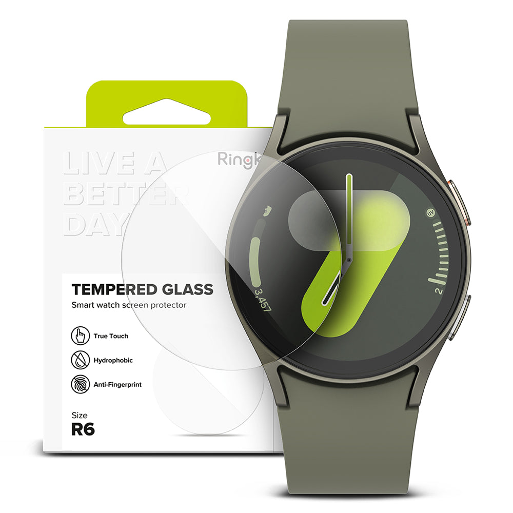 Ringke - Tempered Glass R6 (4 pack) - Samsung Galaxy Watch7Â 44mm - Clear