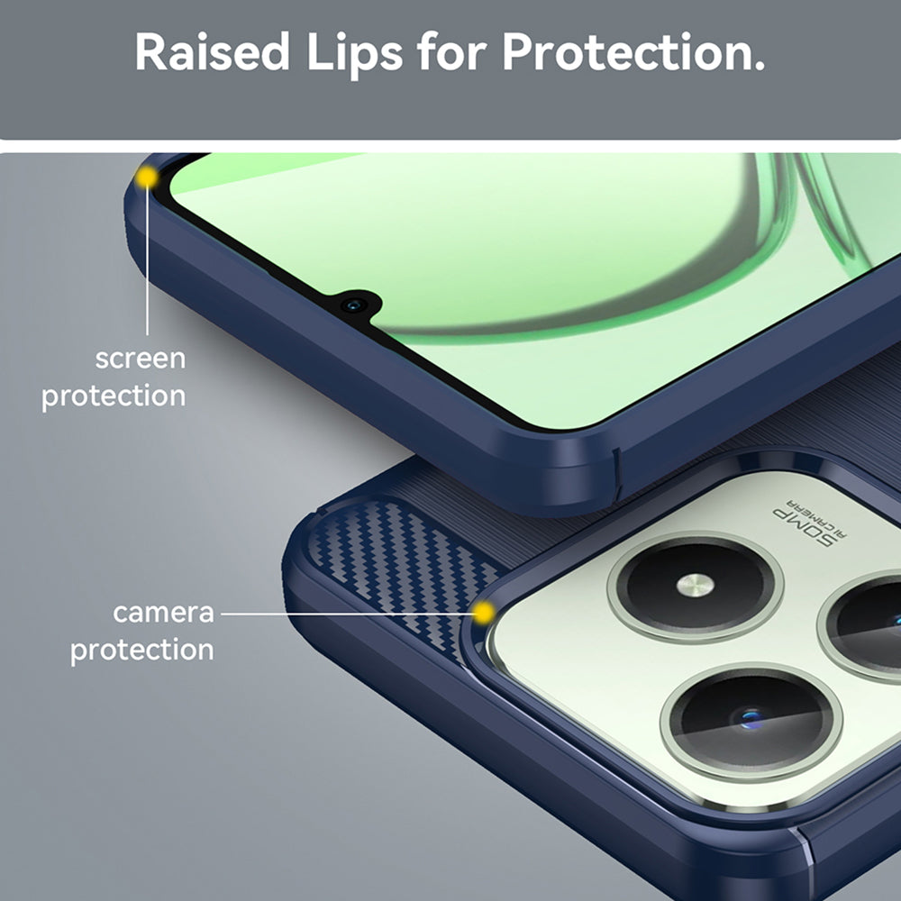 Techsuit - Carbon Silicone - Realme C61 / Realme C63 - Blue