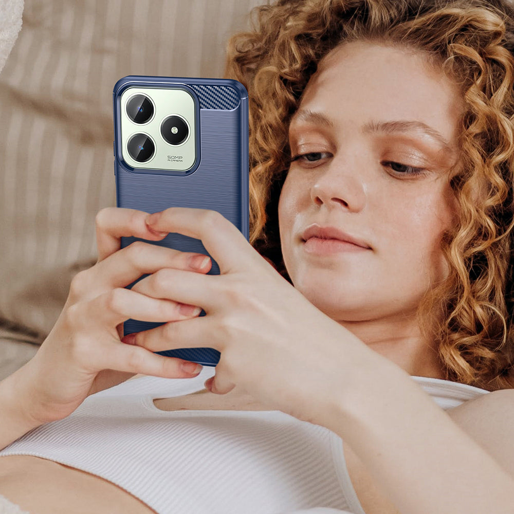 Techsuit - Carbon Silicone - Realme C61 / Realme C63 - Blue