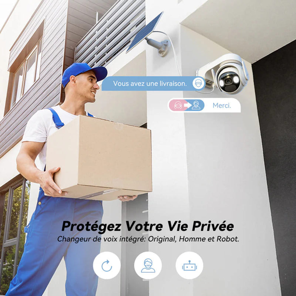 Imou - Outdoor Camera Cell PT (IPC-K9EP-3T0WE) - 3MP, Two-way Talk, Type-C, 15000mAh - White