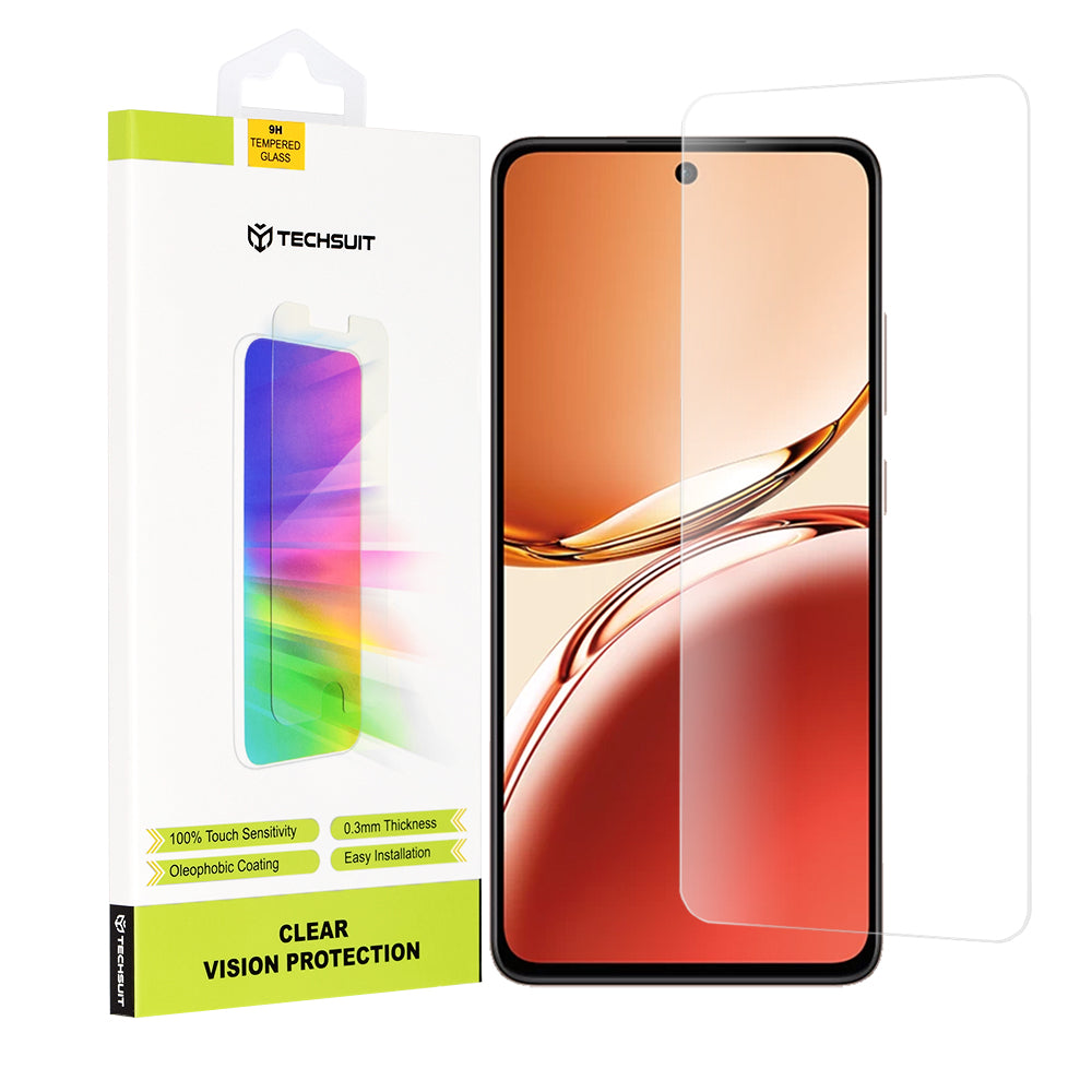 Techsuit - Clear Vision Glass - Oppo Reno12 F 4G / Reno12 F 5G / Reno12 FS 4G / Reno12 FS 5G - Transparent