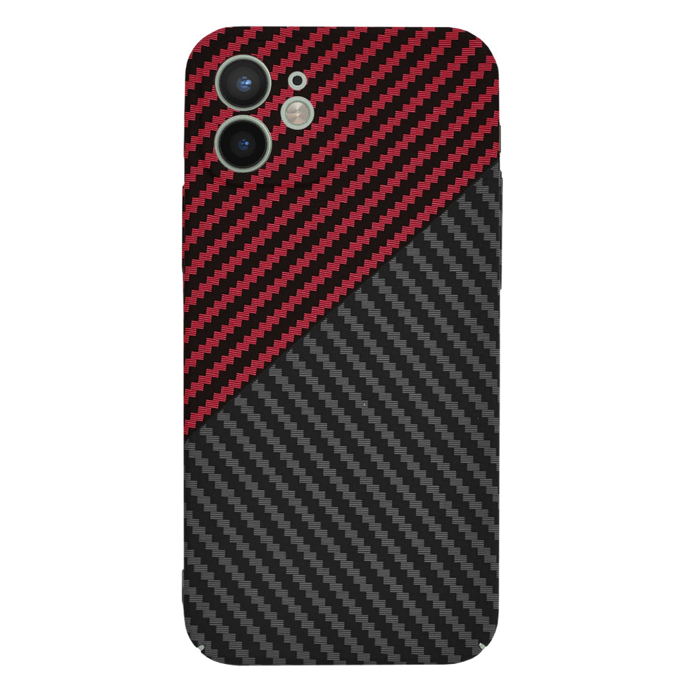 Techsuit - Carbonite FiberShell - iPhone 12 - Red Vortex
