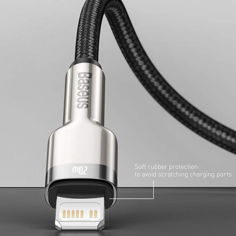 Baseus - Data Cable Cafule Series Metal (CALJK-B01) - USB to Lightning 2.4A, 2m - Black