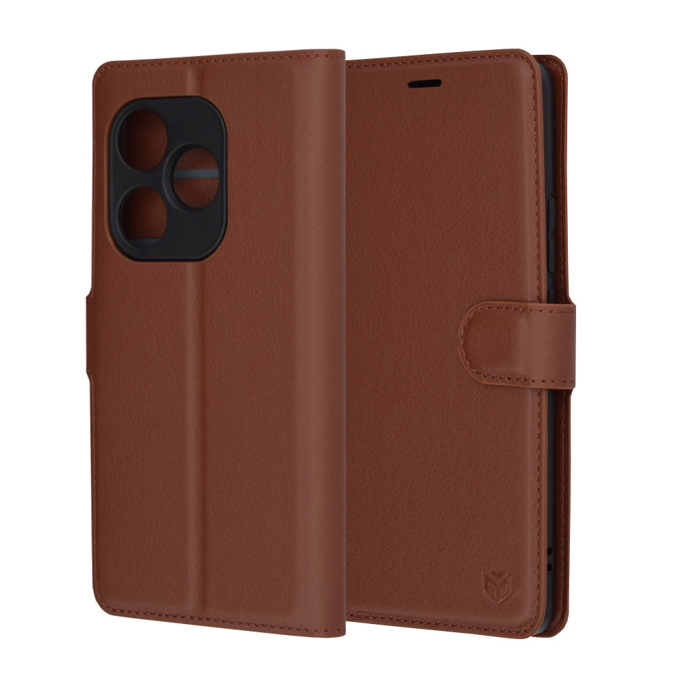 Techsuit - Leather Folio - Realme  GT 6 / GT 6T - Brown