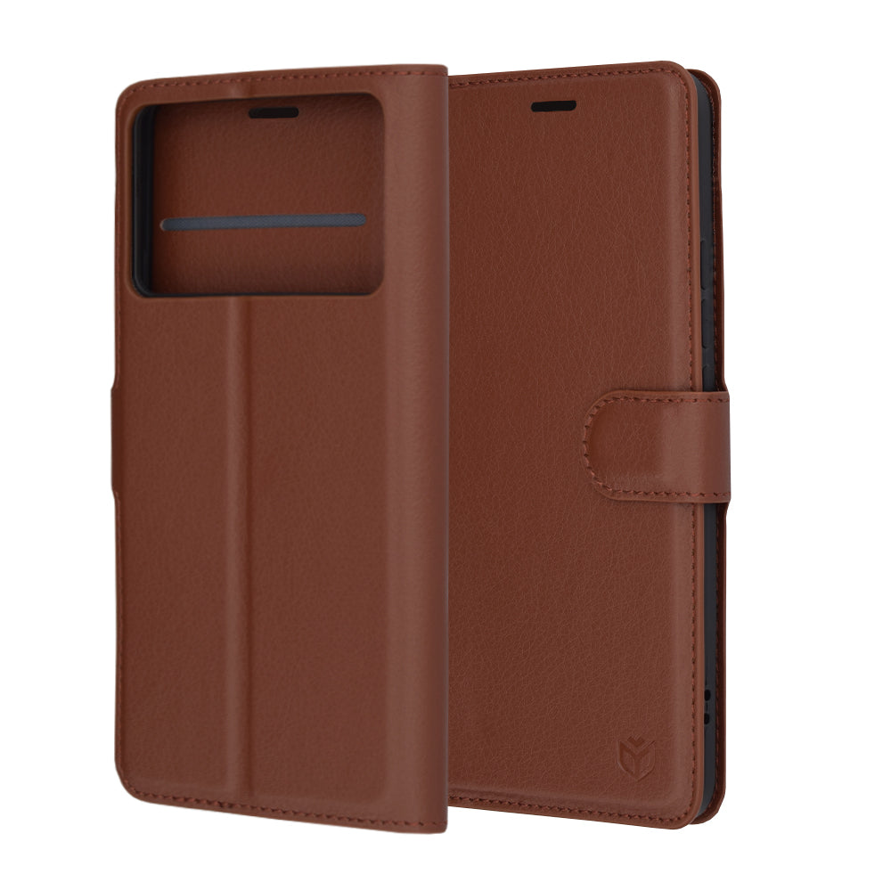 Techsuit - Leather Folio - Xiaomi Poco F6 Pro - Brown