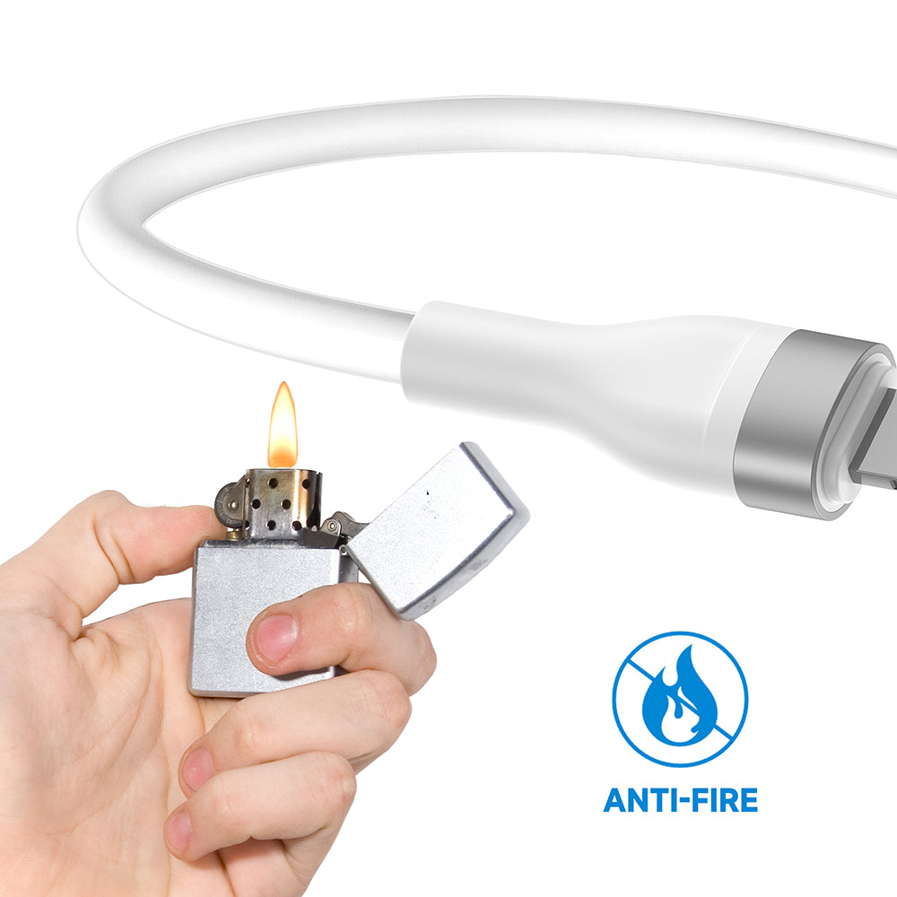 Lito - Data Cable (LD02CL) - Type-C to Lightning, Fast Charging, 30W, Tangle-free, Soft Silicone, 1.2m - White