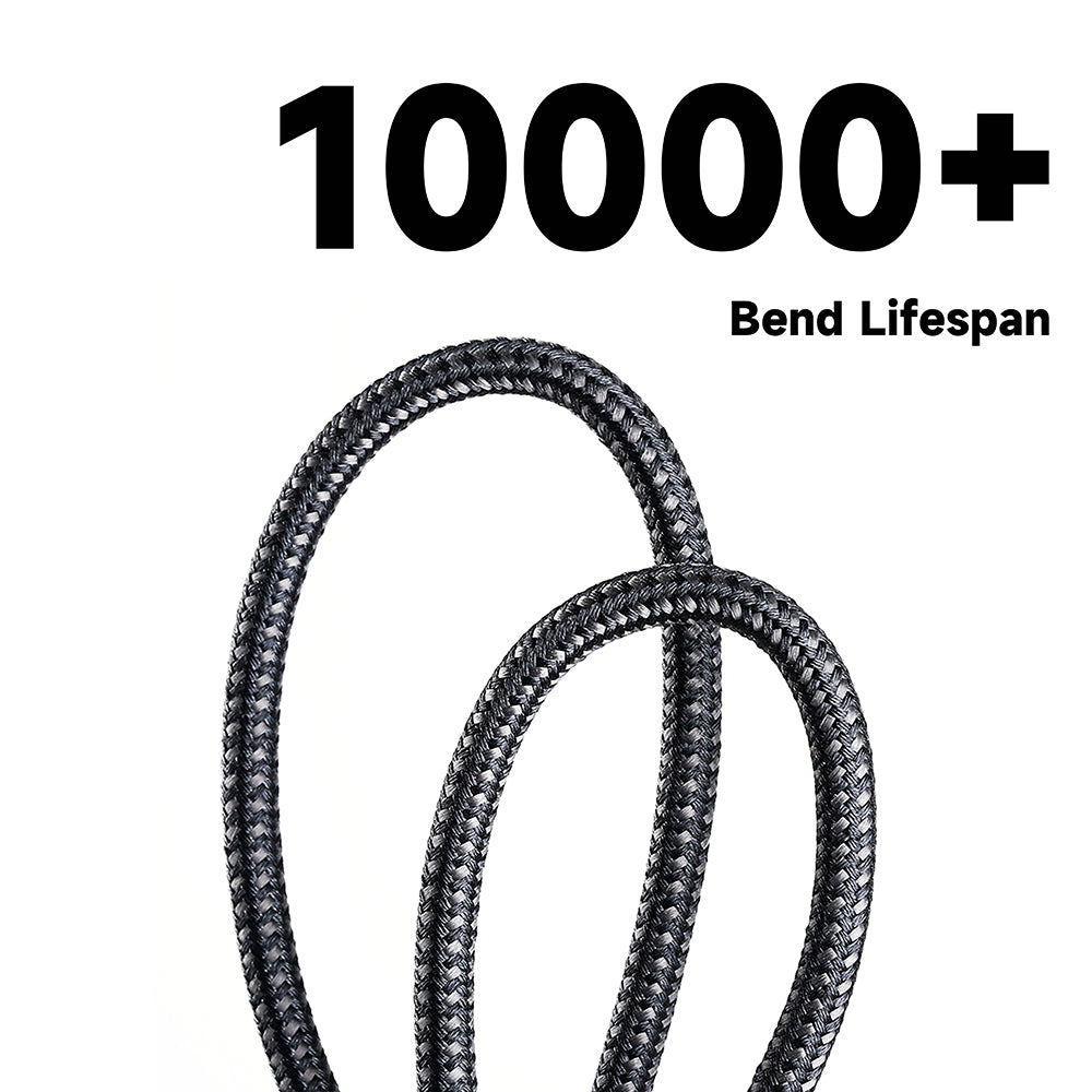 Lito - Audio Cable Adapter (LA01D) - Jack to Jack 3.5mm, Hi-Fi, 24k Gold-plated Contacts, Nylon-braided, 1m - Black