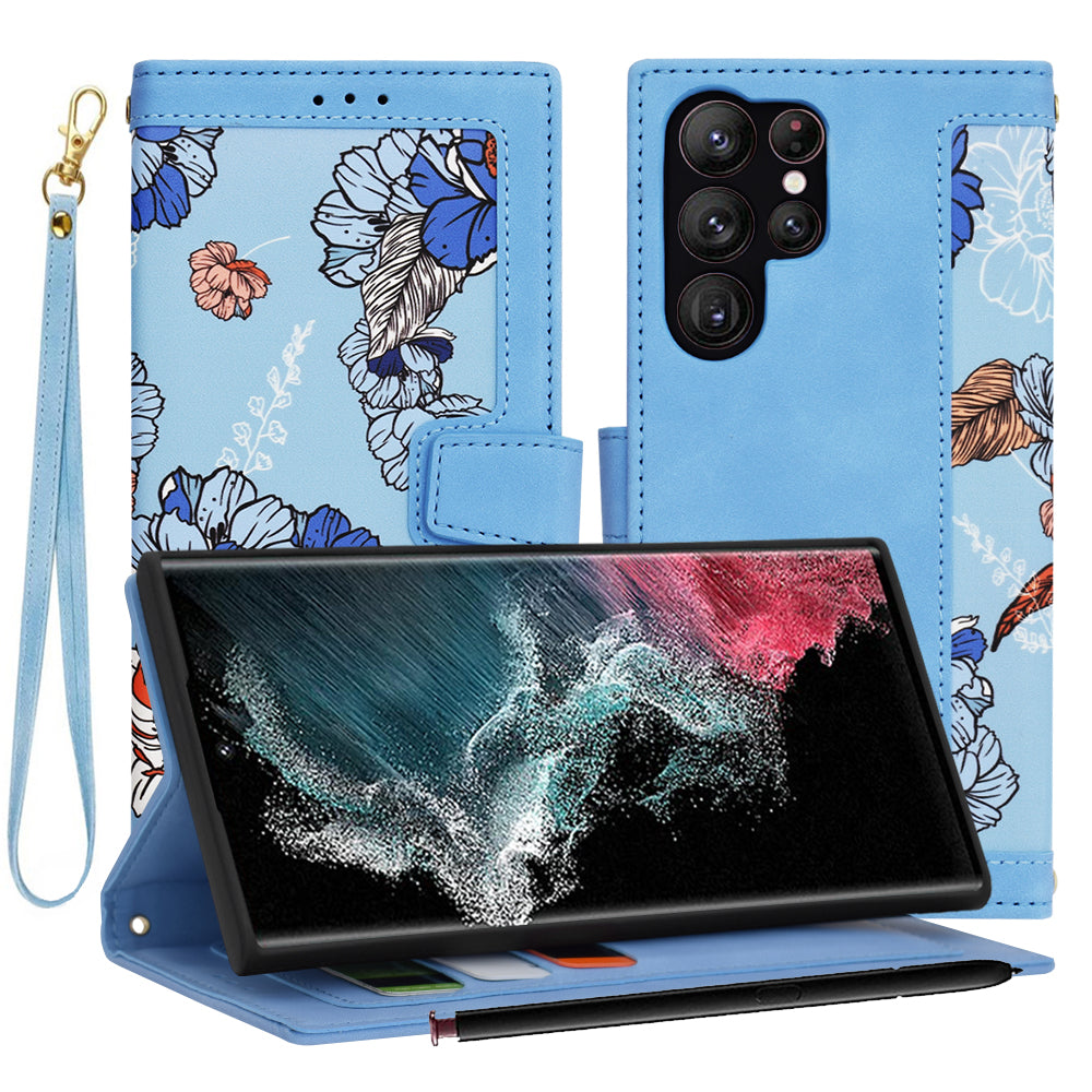 Techsuit - FlipCraft - Samsung Galaxy S22 Ultra 5G - VibrantÂ Blue