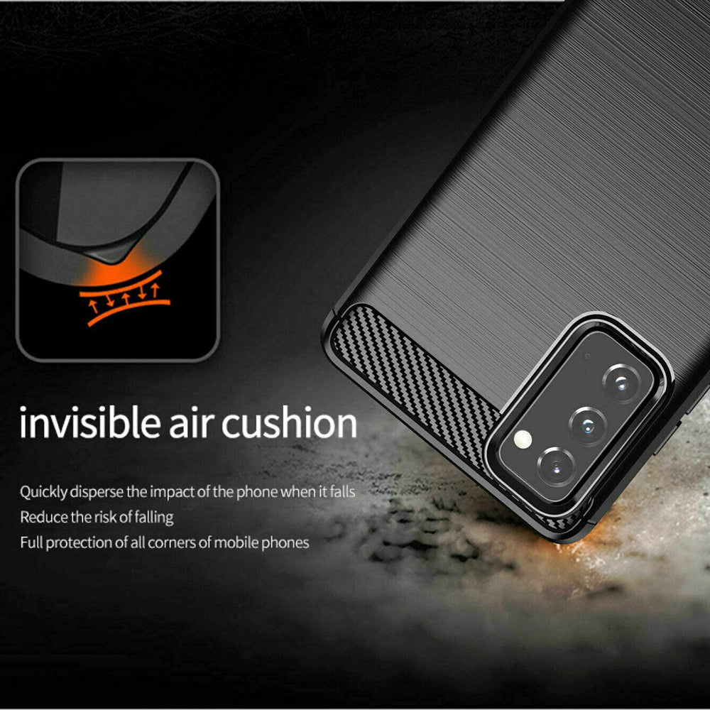 TechSuit - Carbon Silicone - Galaxy S20 FE 4G / S20 FE 5G - Black