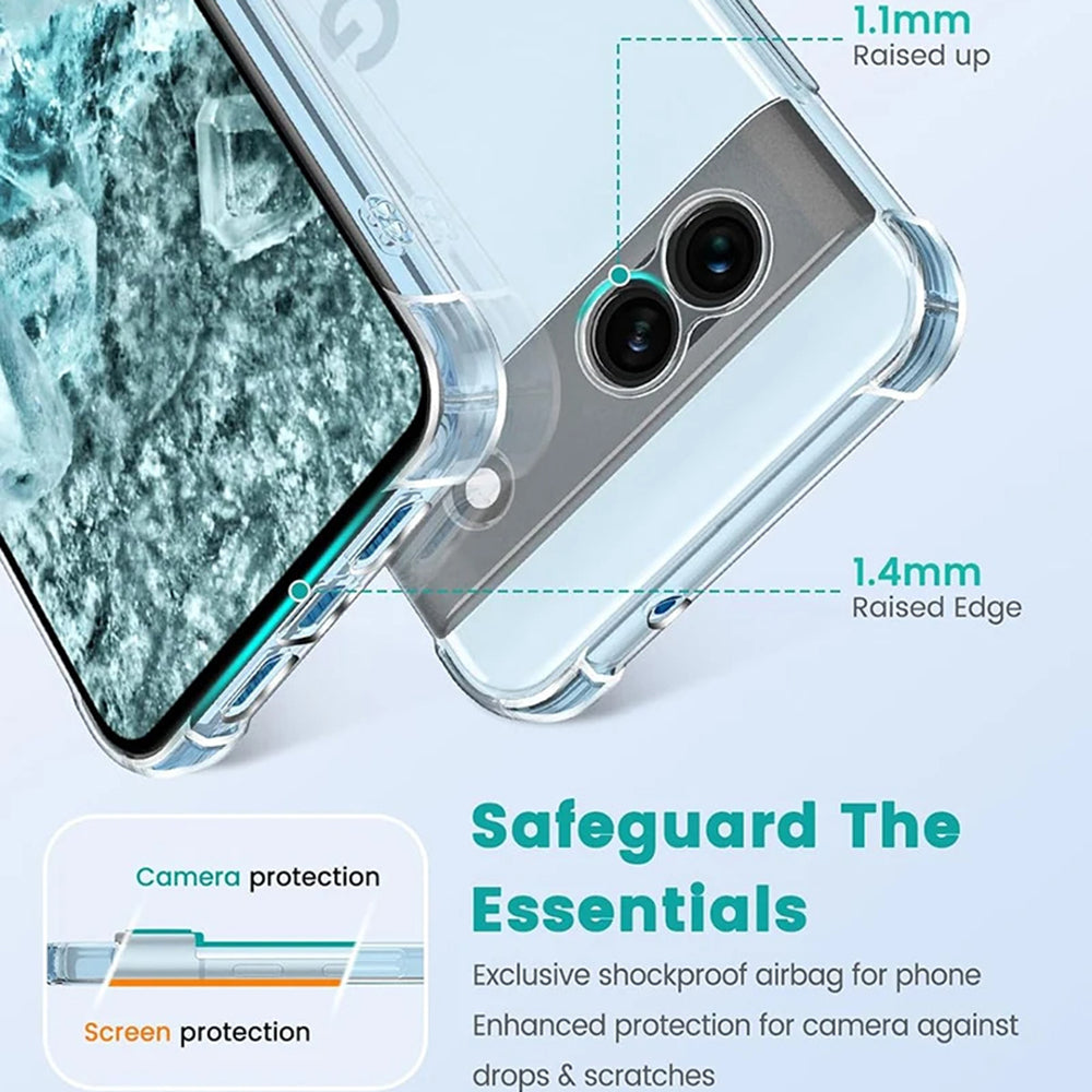 Techsuit - Shockproof Clear Silicone - Google Pixel 9 - Clear