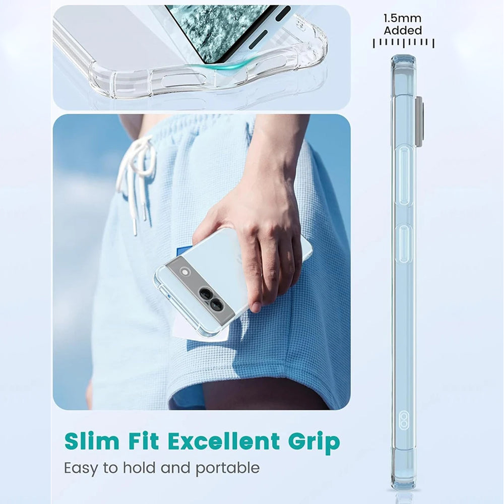 Techsuit - Shockproof Clear Silicone - Google Pixel 9 - Clear