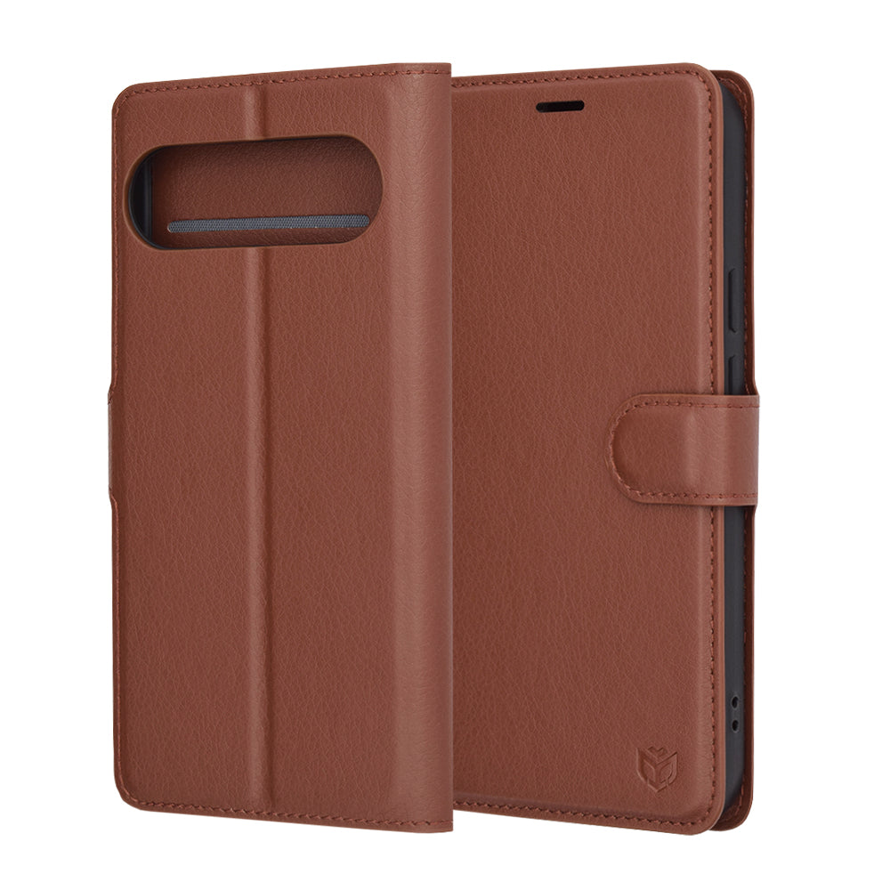 Techsuit - Leather Folio - Google Pixel 9 Pro XL - Brown