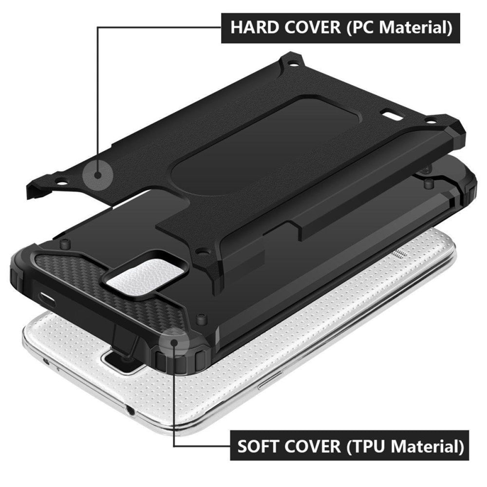 Techsuit - Hybrid Armor - Samsung Galaxy S5 G900 - Black