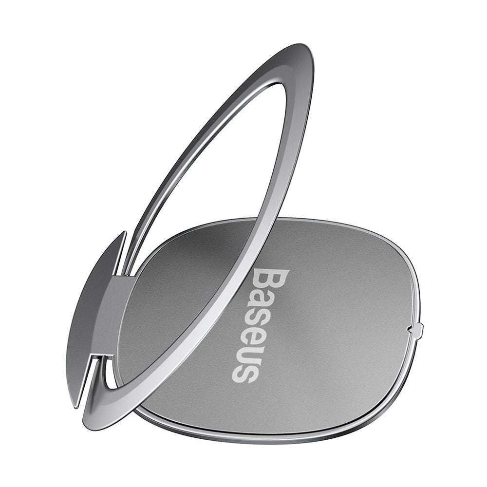 Baseus - Phone Ring Invizible (SUYB-0S) - Standing and Folding Feature, 360° Rotating, Ultra-Thin, 3M Adhesive - Silver
