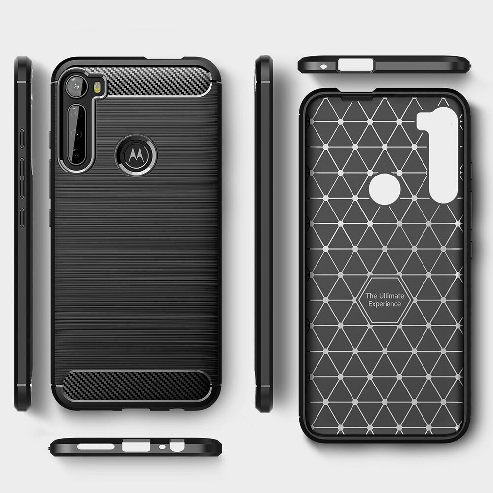 Techsuit - Carbon Silicone - Motorola One Fusion Plus - Black
