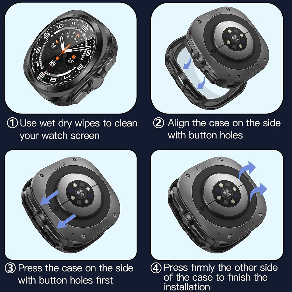 Techsuit - Defense360 Pro - Galaxy Watch Ultra (47mm) - Black