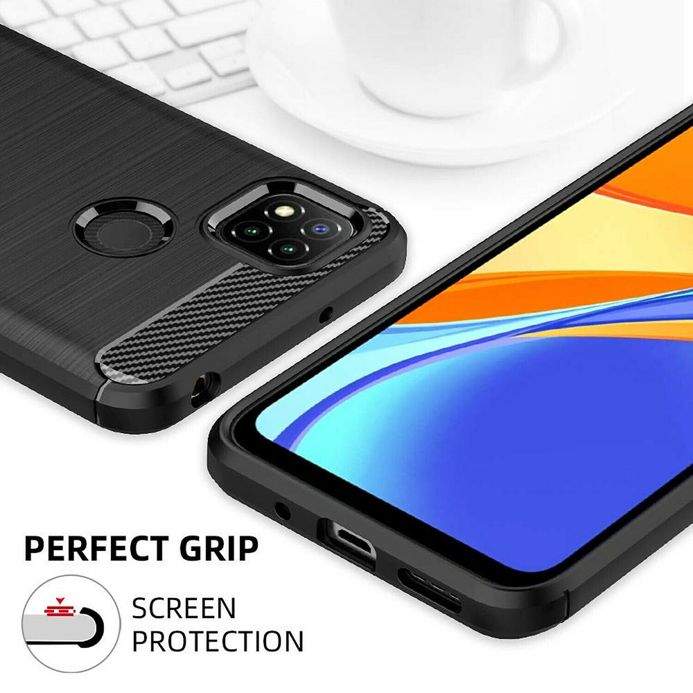 Techsuit - Carbon Silicone - Xiaomi Redmi 9C / Redmi 9C NFC - Black