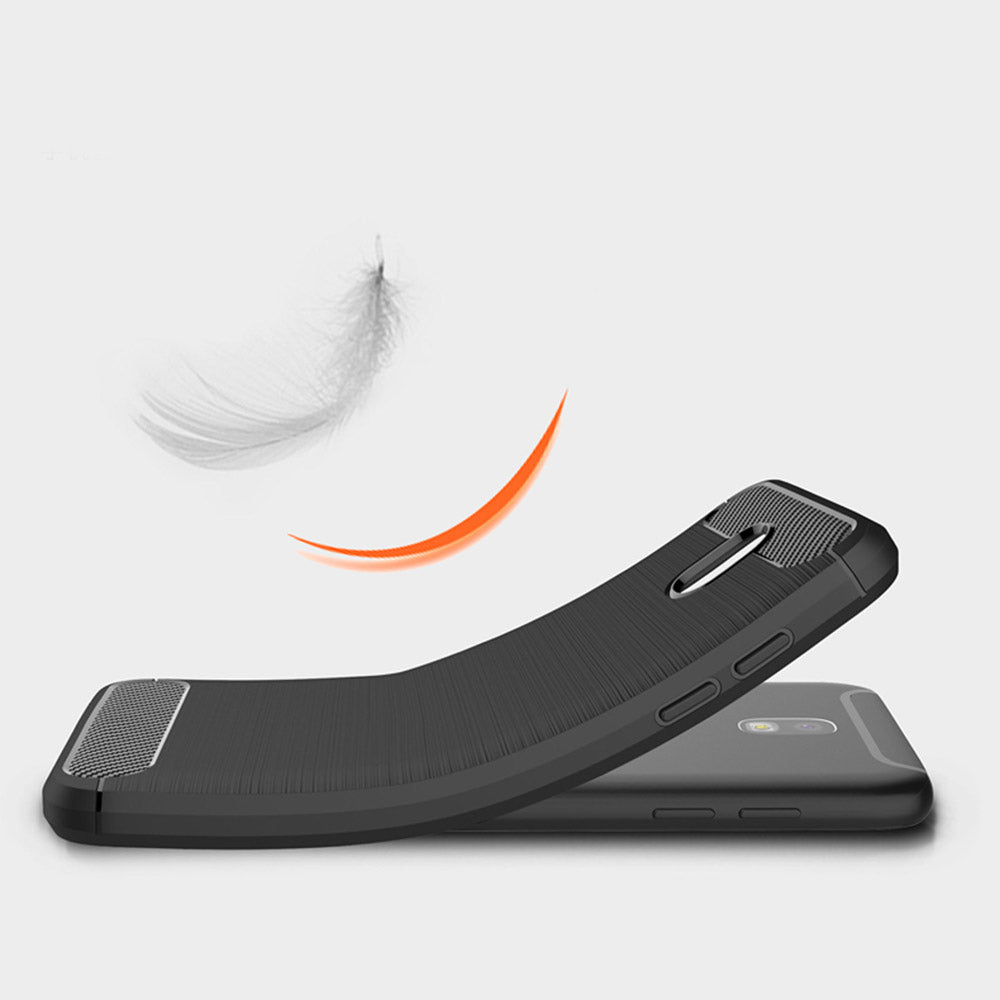 Techsuit - Carbon Silicone - Galaxy J5 2017 J530 / Galaxy J5 Pro 2017 - Black