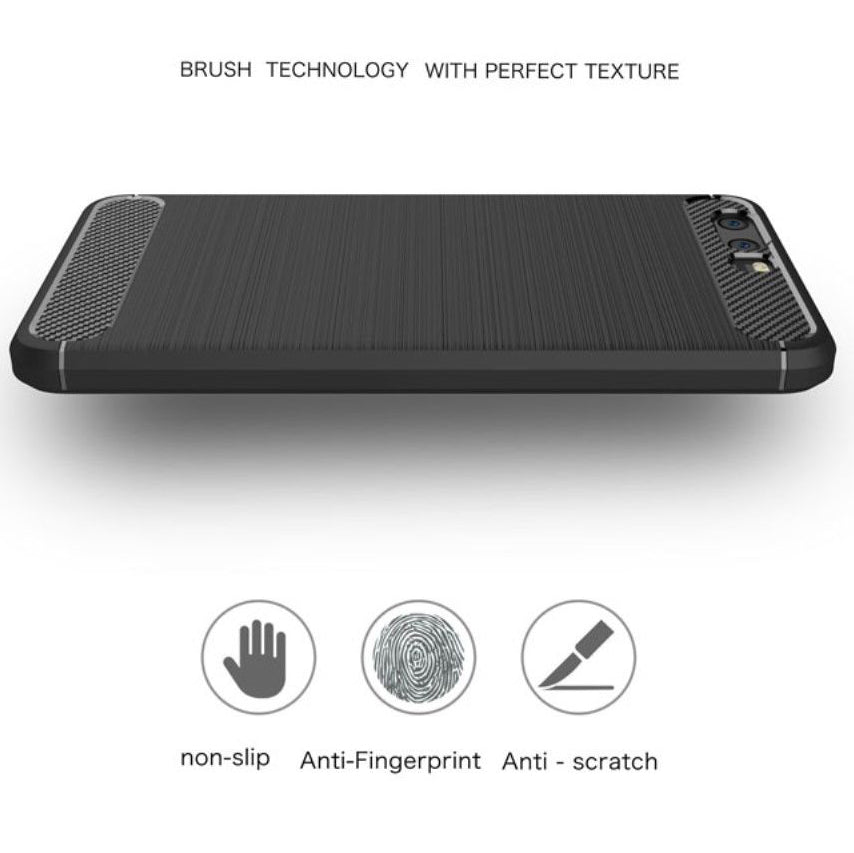 Techsuit - Carbon Silicone - Huawei P10 - Black