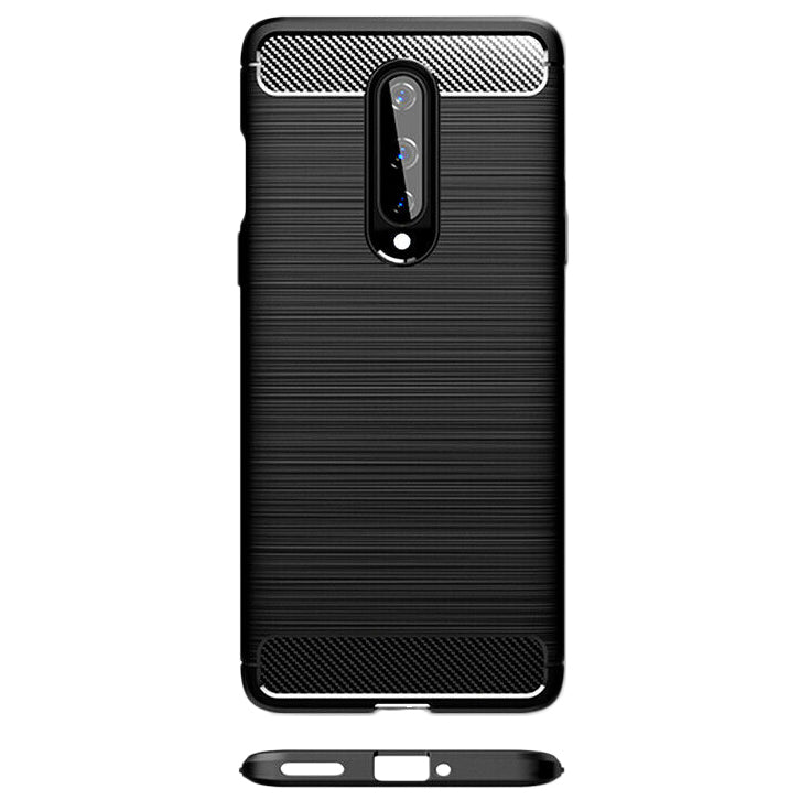 Techsuit - Carbon Silicone - OnePlus 8 - Black