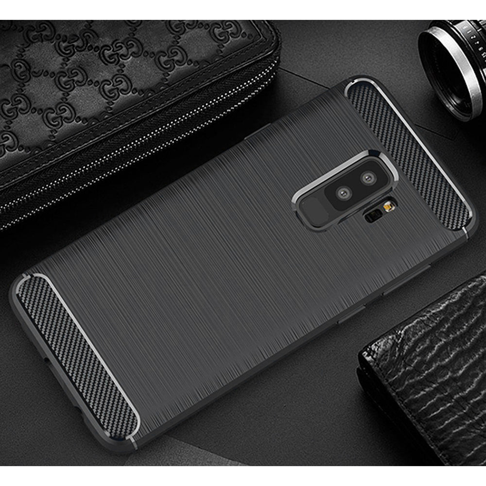 Techsuit - Carbon Silicone - Galaxy S9 Plus - Black