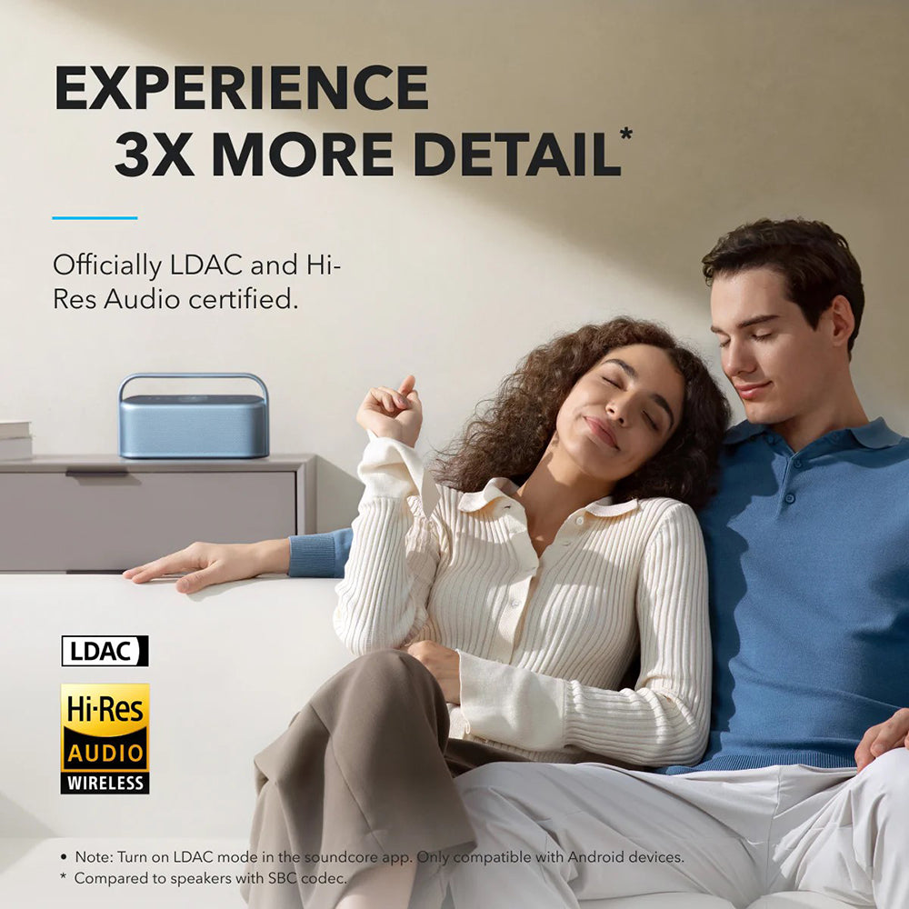 Anker - Wireless Speaker SoundCore Motion X600 (A3130011) - Hi-Res Sound, Waterproof IPX7, 50W - Black