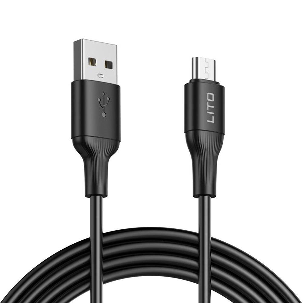 Lito - Data Cable (LD06V) - USB to Micro-USB, 2.4A, PVC, 1m - Black