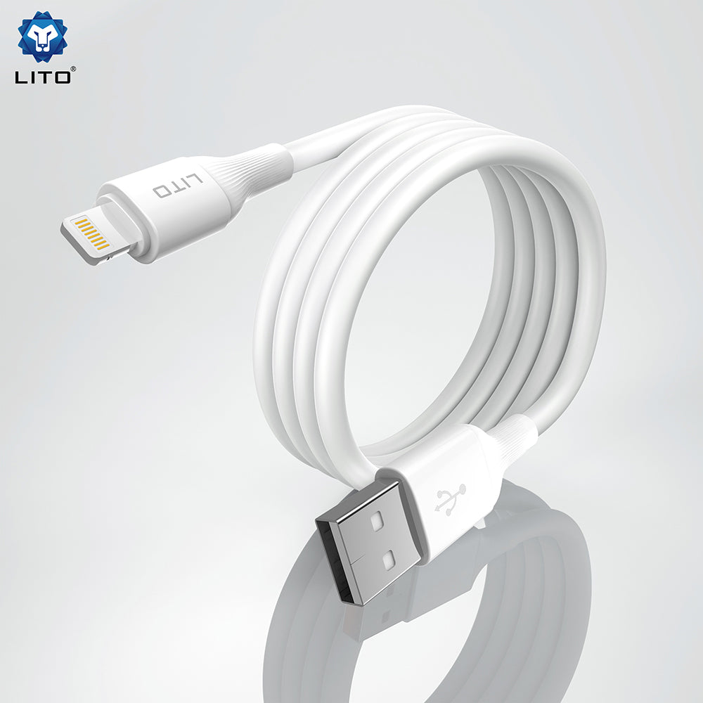 Lito - Data Cable (LD06T) - USB to Type-C, 2.4A, PVC, 1m - White