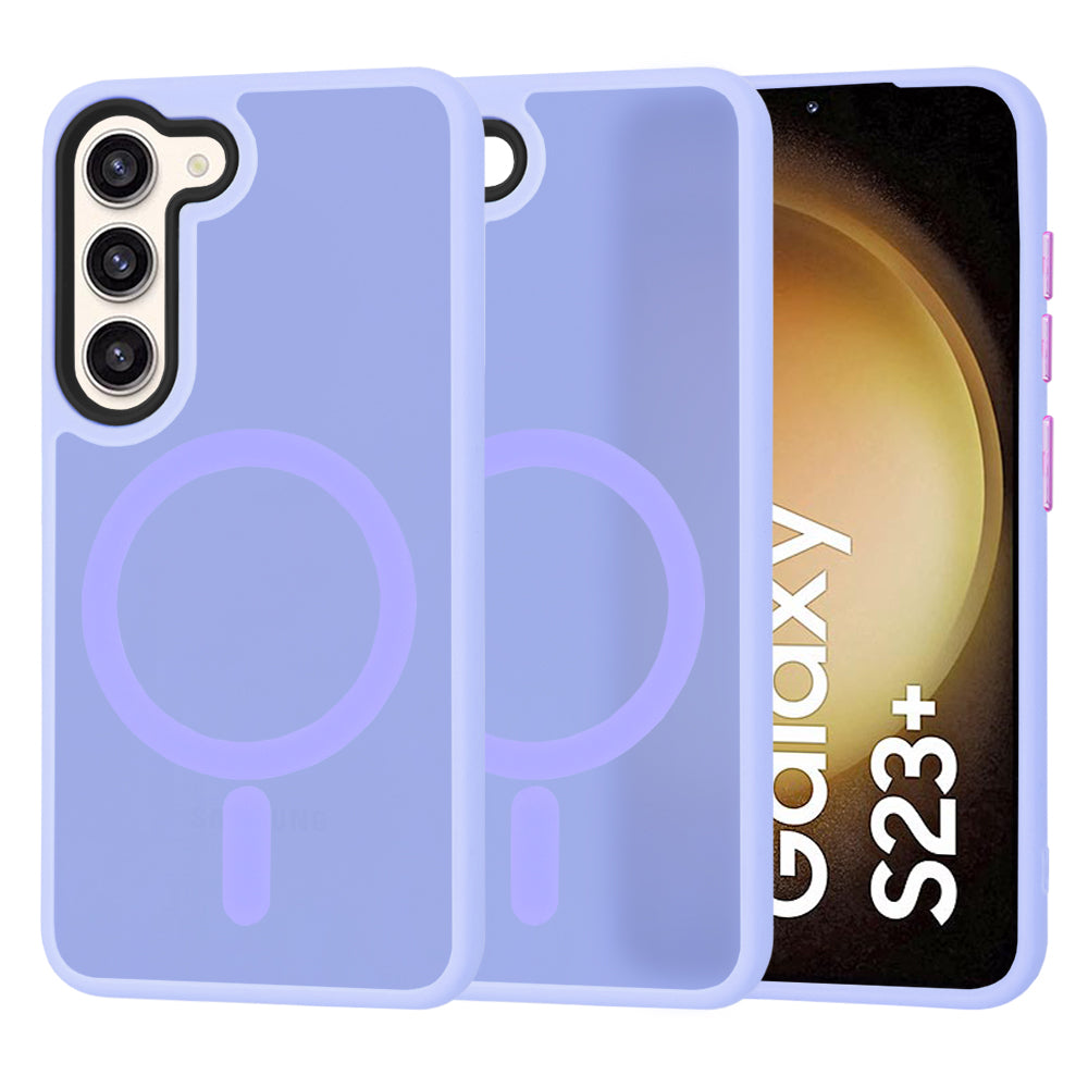 Techsuit - HaloFrostÂ MagSafe Series - Samsung Galaxy S23 Plus - Light Purple