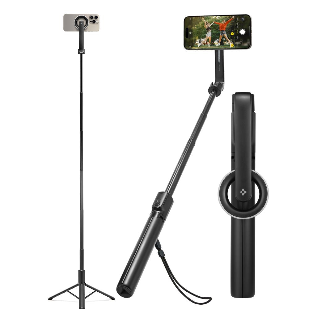 Spigen - Selfie Stick (S580W) - MagSafe Compatible, with Tripod, Stable, Bluetooth, for iOS and Android - Black