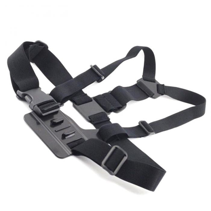 Techsuit - Chest Strap (CHS-01) - for GoPro Action Camera, Adjustable - Black
