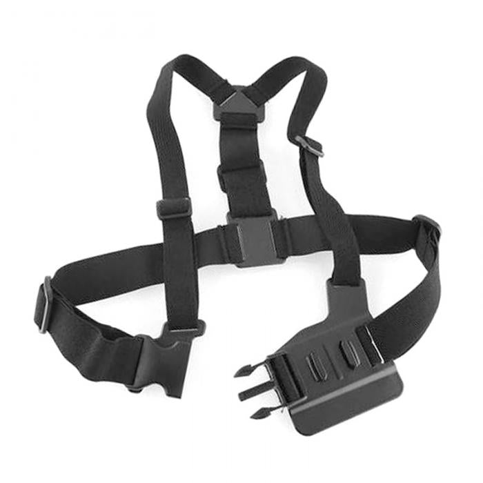 Techsuit - Chest Strap (CHS-01) - for GoPro Action Camera, Adjustable - Black