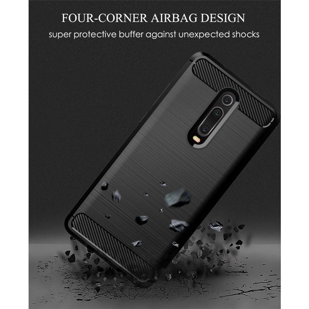 Techsuit - Carbon Silicone - Xiaomi Mi 9T / Mi 9T Pro / Redmi K20 / Redmi K20 Pro - Black