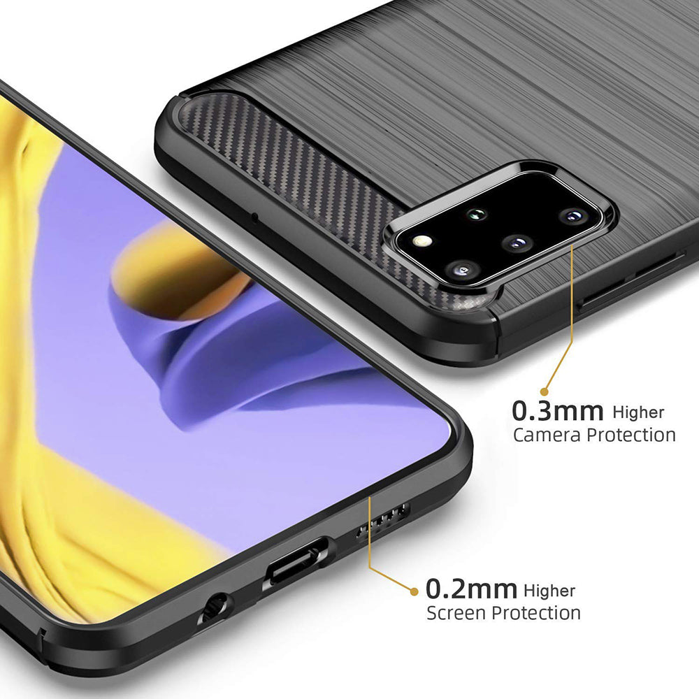 Techsuit - Carbon Silicone - Galaxy S20 Plus 4G / S20 Plus 5G - Black