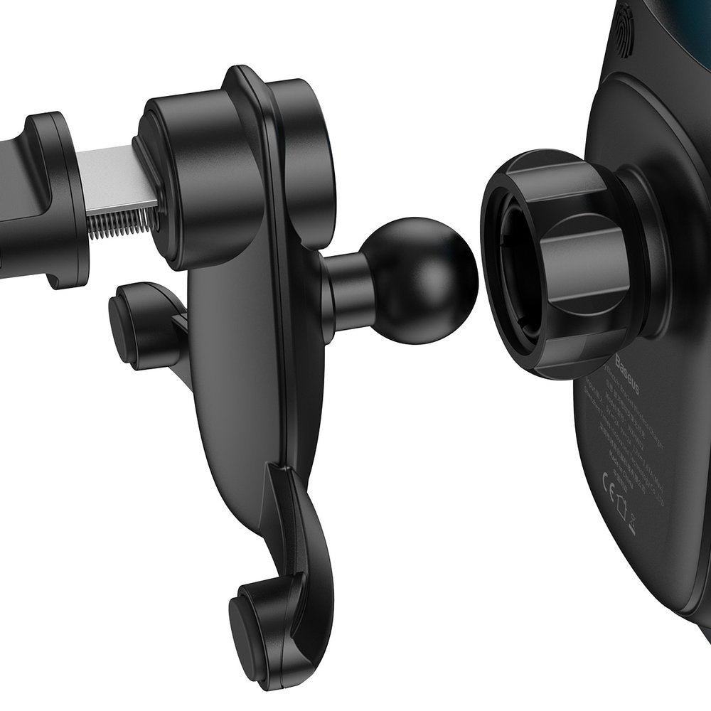 Baseus - Car Holder with Wireless Charging Milky Way (WXHW02-01) - for Air Vent, 15W - Black