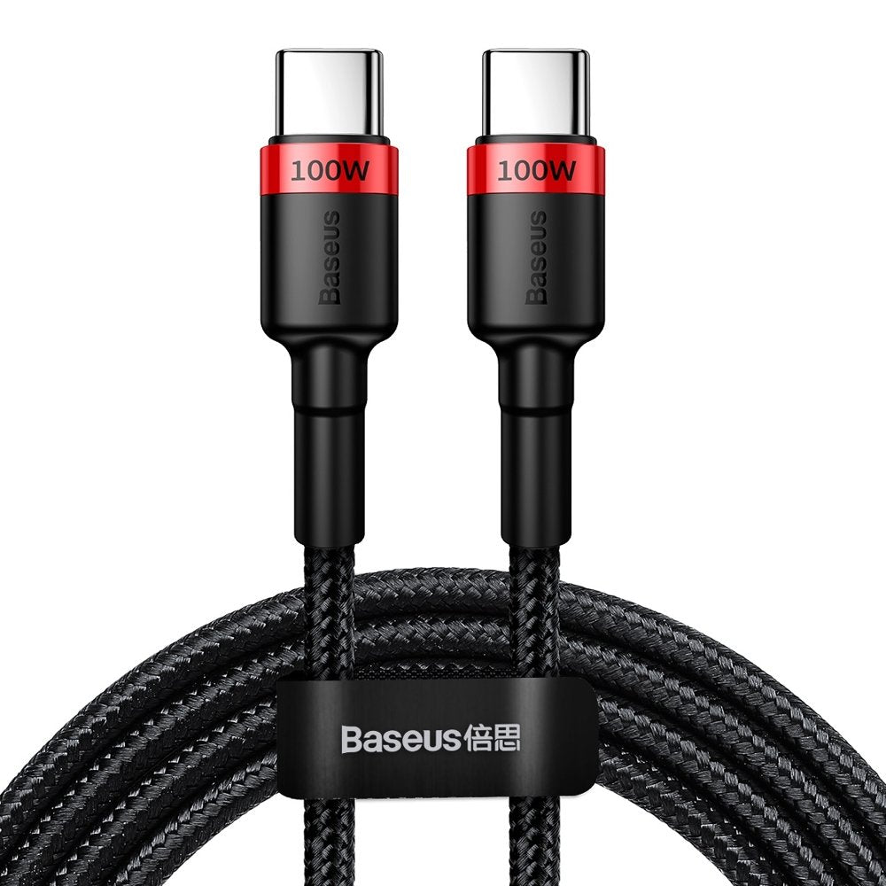 Baseus - Data Cable Cafule (CATKLF-AL91) - USB-C to Type-C, PD 2.0, 100W, 2m - Red Black