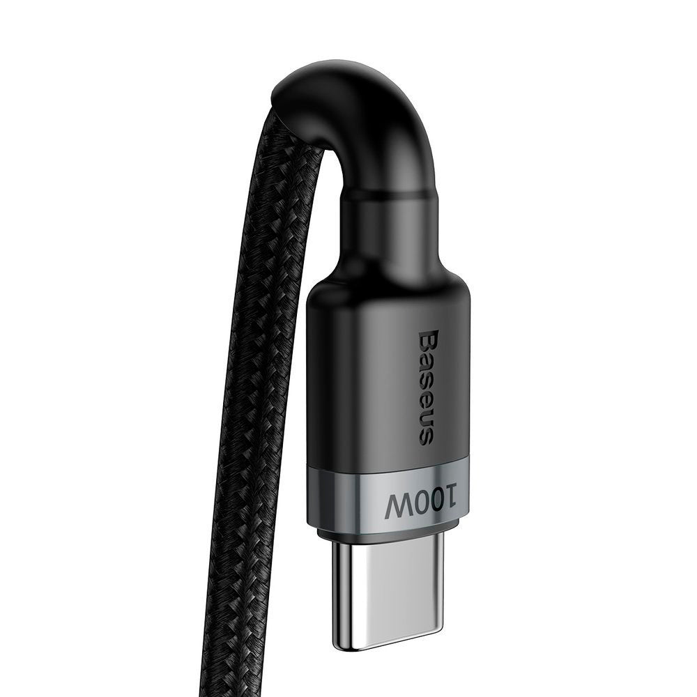 Baseus - Data Cable Cafule (CATKLF-ALG1) - Type-C to Type-C, Flash Charging, PD 2.0, 100W, 480Mbps, 2m - Gray / Black