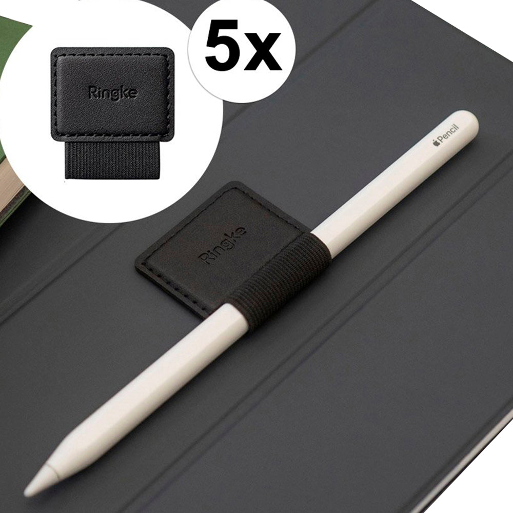 Ringke - Pen Holder (5 pack) - Ecological Leather, Textile, Elastic - Black