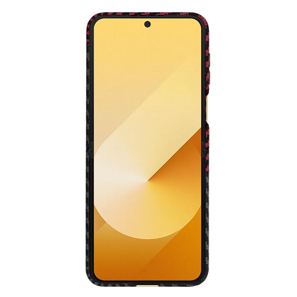 Techsuit - Carbonite FiberShell - Galaxy Z Flip6 / Flip7 FE - Red Vortex