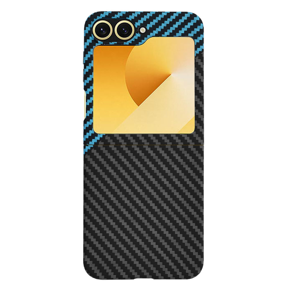 Techsuit - Carbonite FiberShell - Galaxy Z Flip6 / Flip7 FE - Blue Pulse