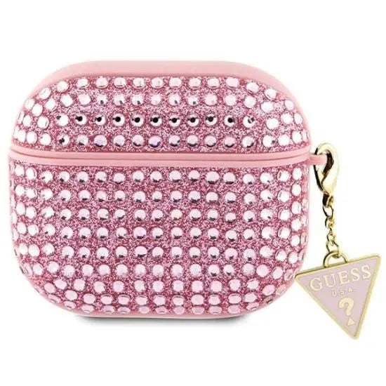 Guess Triangle Charm Θήκη Προστασίας Απο Σιλικόνη Για Apple Airpods 3 Με Κρεμαστό Στολίδι (Ροζ) – Θήκη για κινητό από το PhoneBazaar.gr