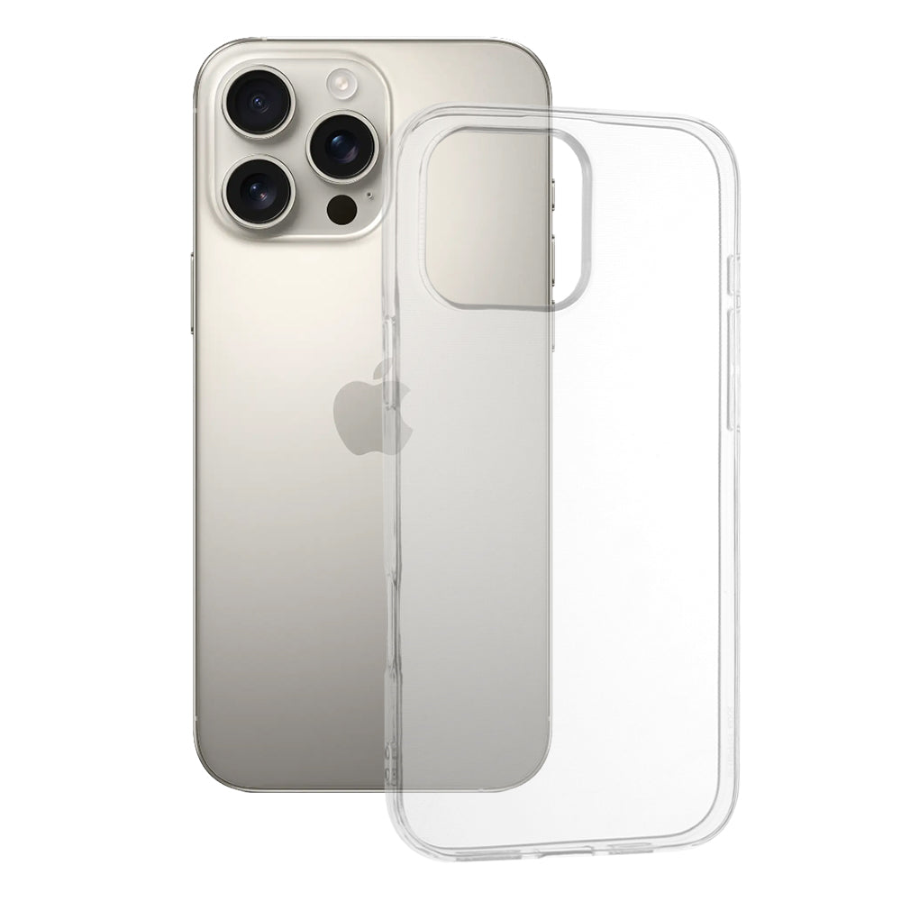 Techsuit - Clear Silicone [Big Lens Hole] - iPhone 16 Pro Max - Transparent