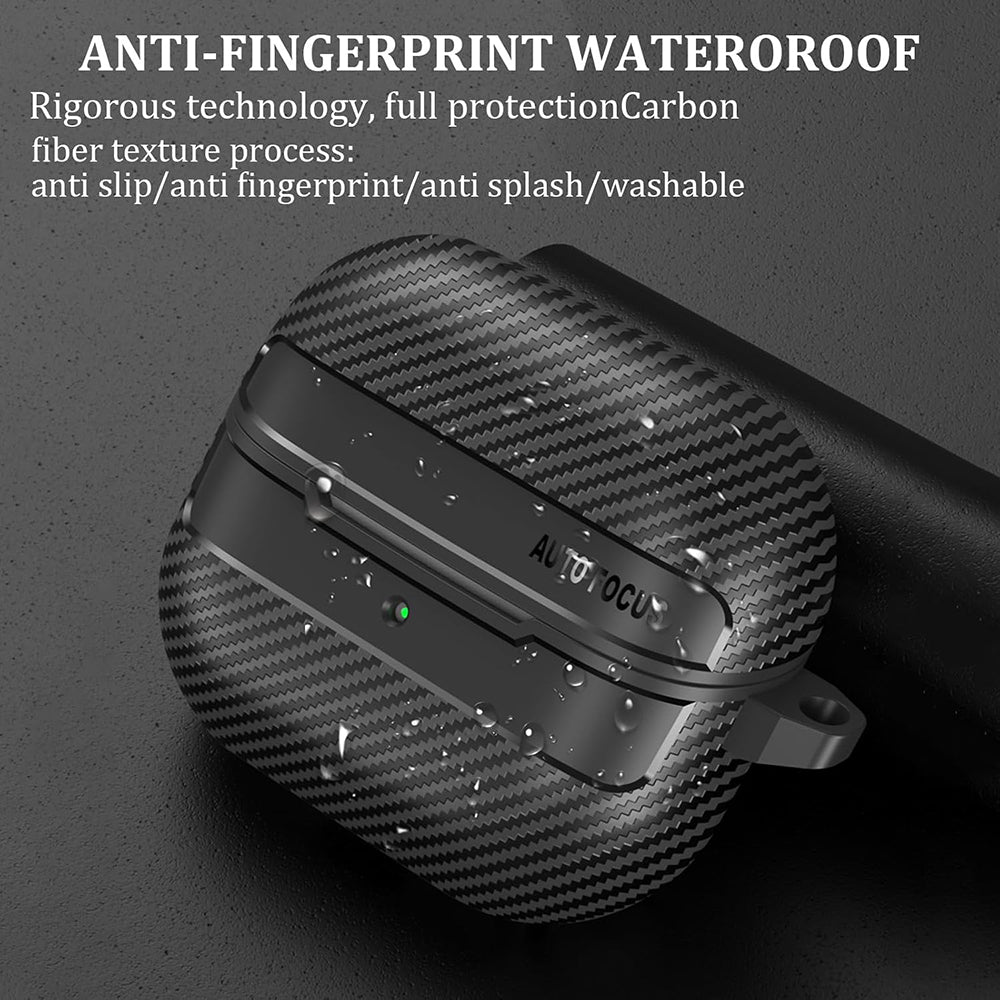 Techsuit - CarbonFiber - for Galaxy Buds 3 / 3 Pro / 3 FE - Black